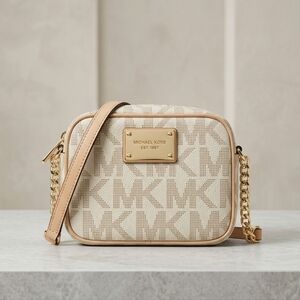 ​Michael Kors Cream Logo Crossbody Bag